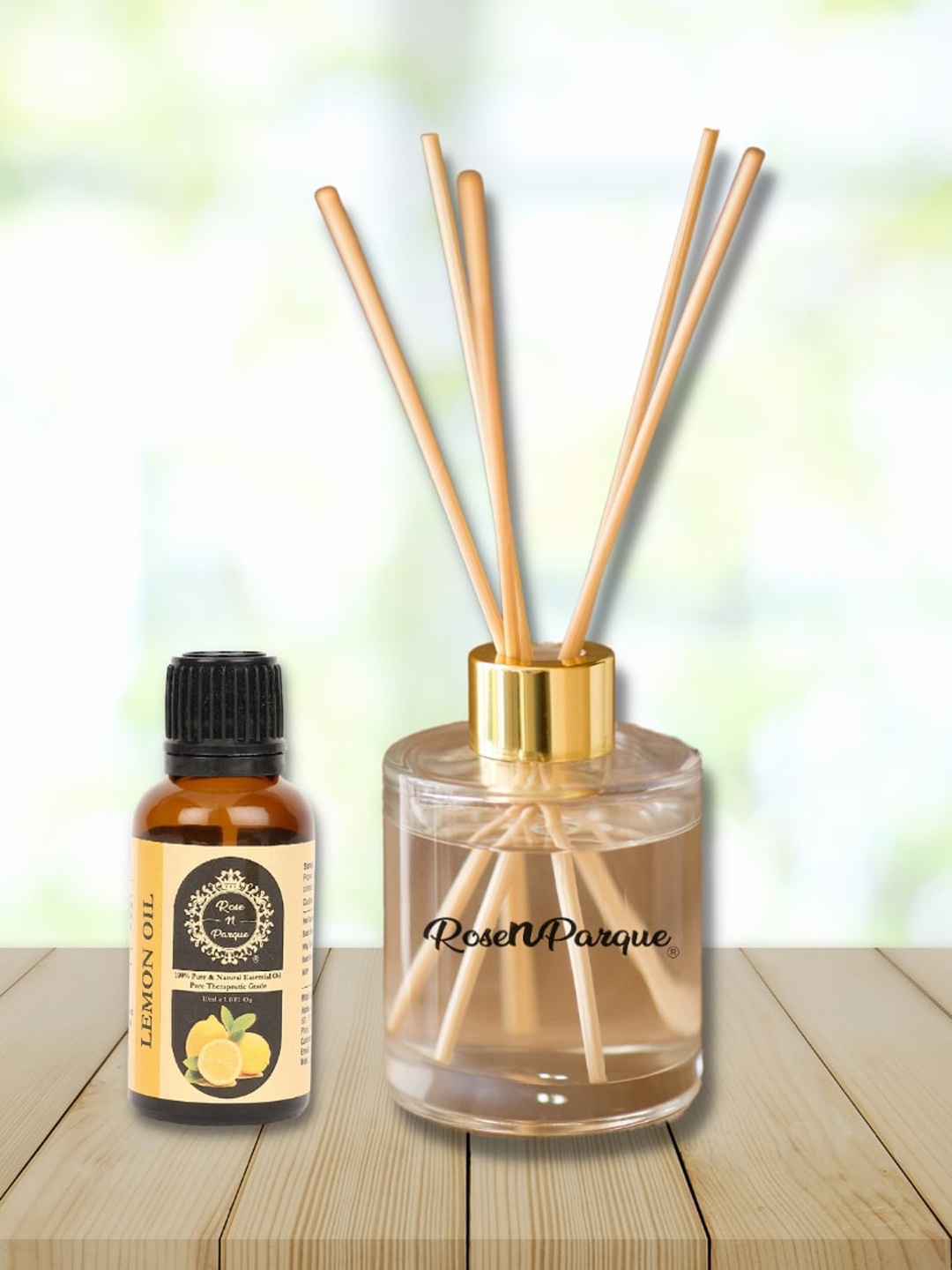 

ROSENPARQUE Frankincense Reed Diffuser for Air purifier & Aroma Therapy Relaxation, Transparent