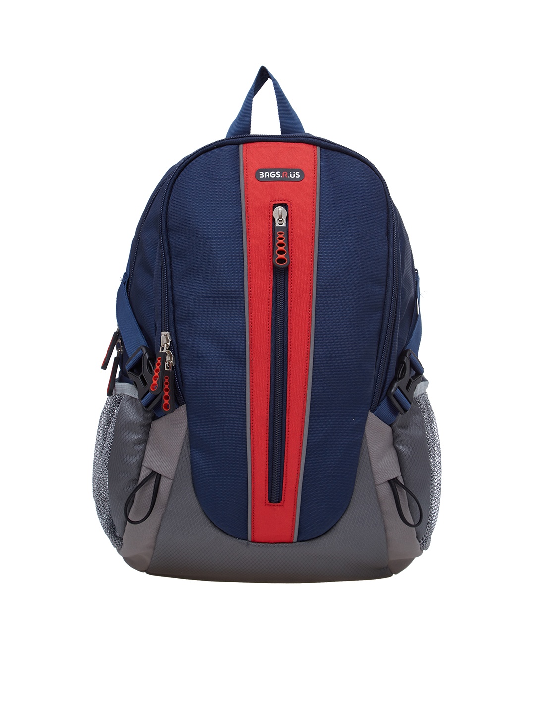 

Bags.R.us Unisex Navy Blue & Grey Solid Laptop Backpack