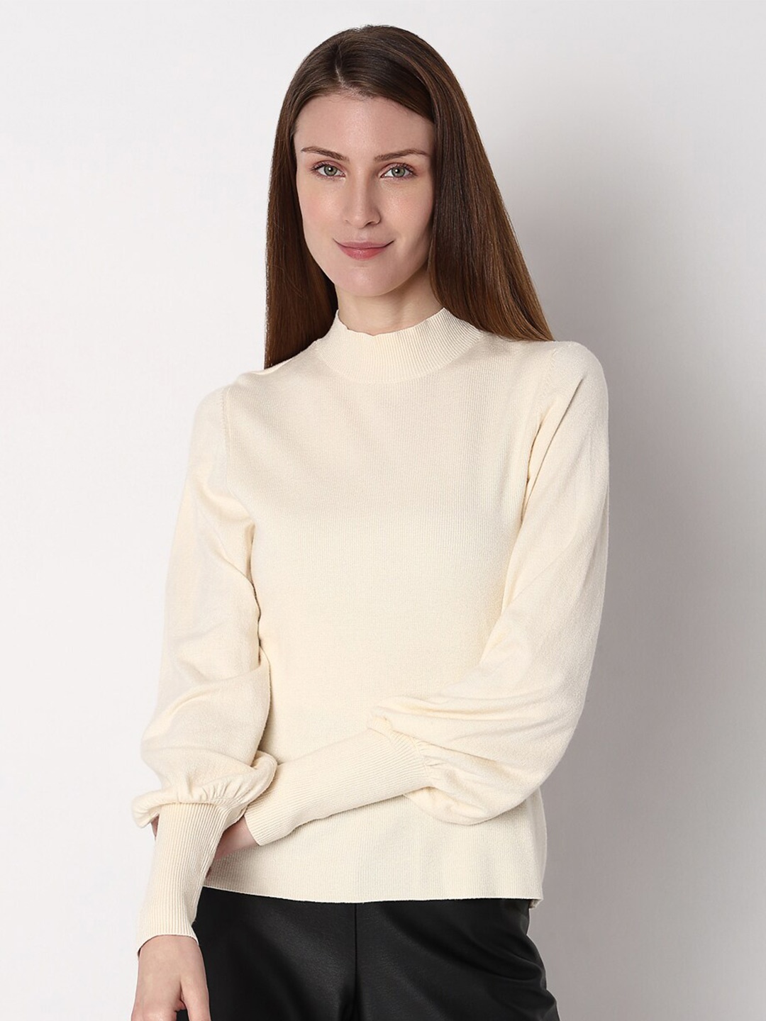 

Vero Moda High Neck Pullover Sweaters, Off white