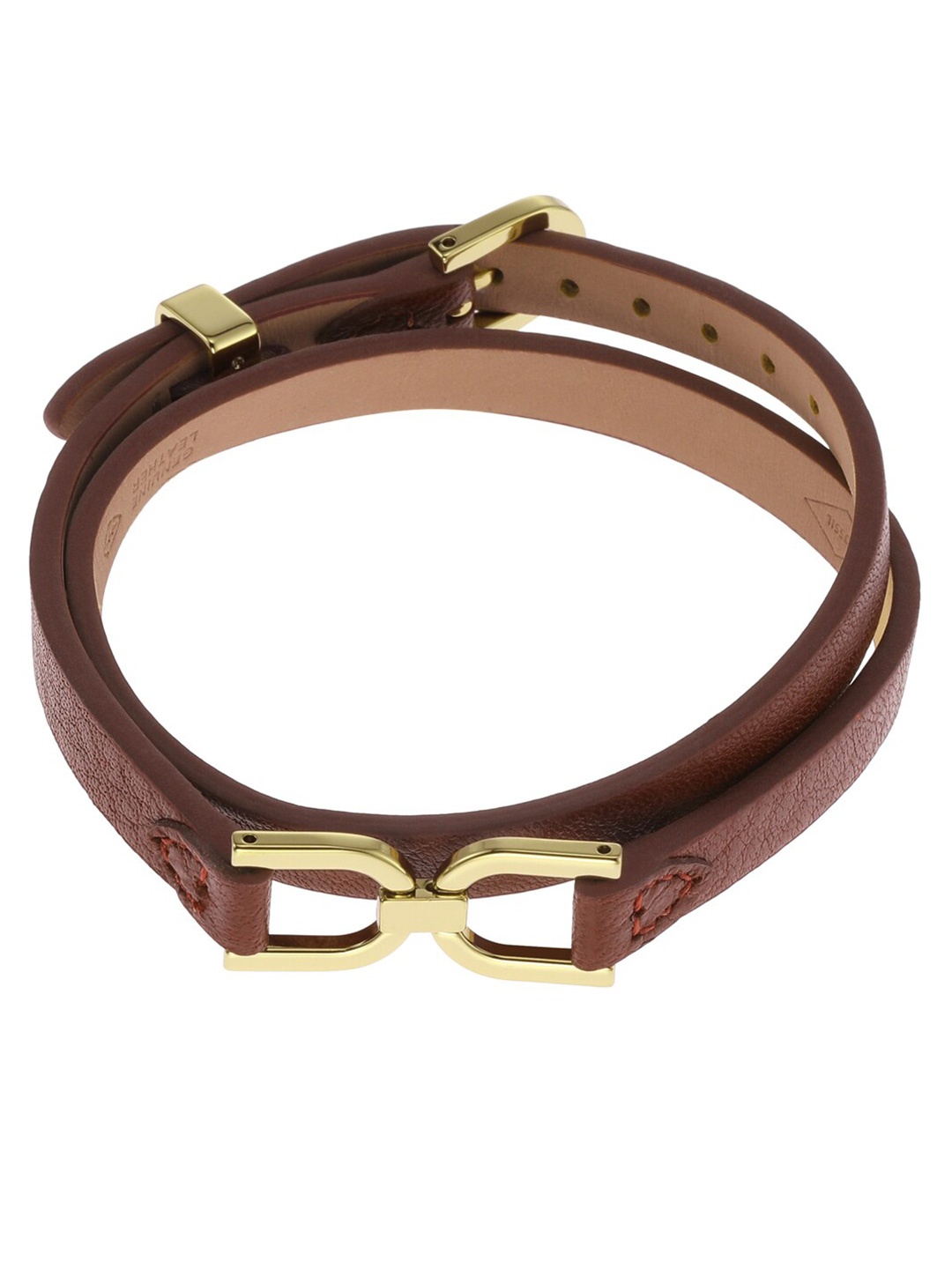 

Fossil Leather Wraparound Bracelet, Brown