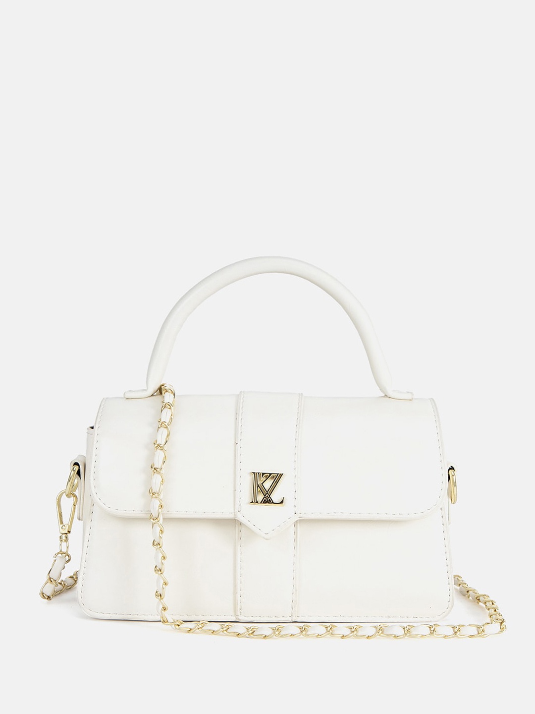 

Kazo Embellished Structured Satchel, White