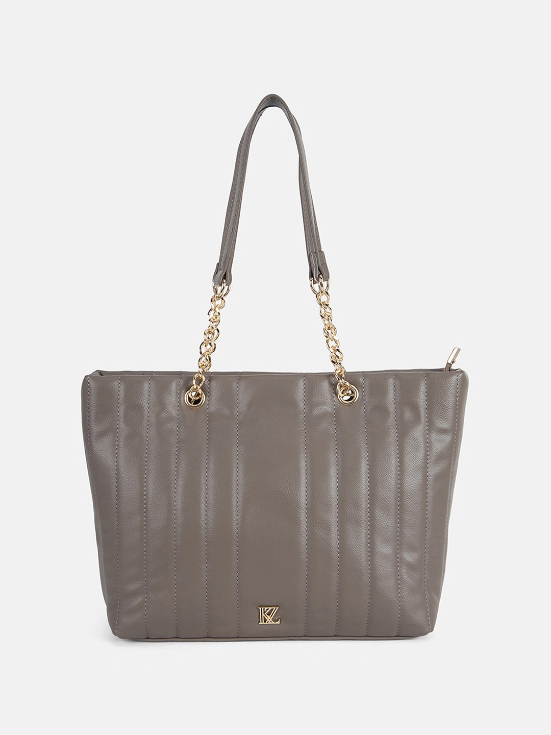 

Kazo Oversized Structured Shoulder Bag with Quilted, Grey