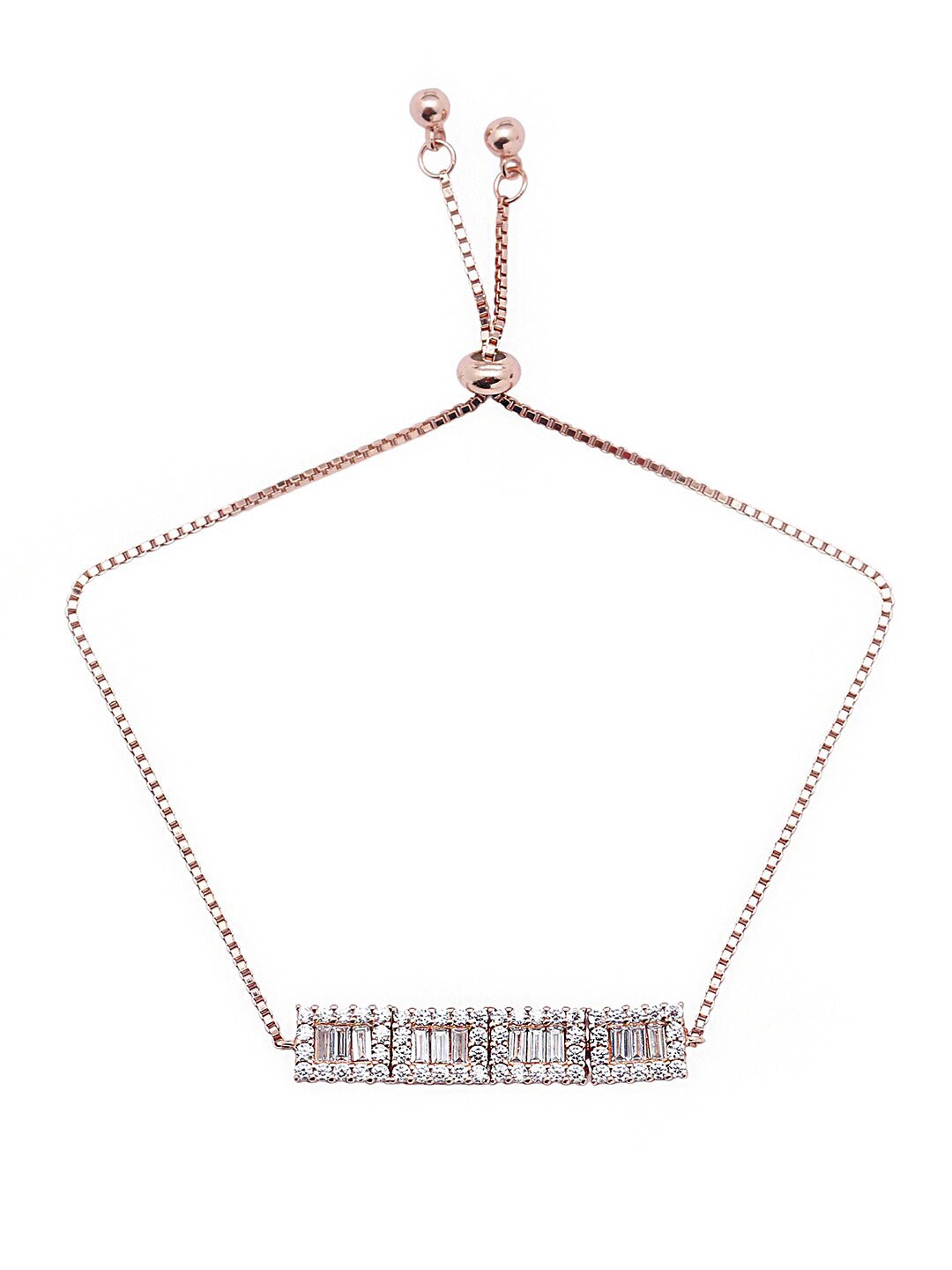 

Unniyarcha Sterling Silver Rose Gold-Plated Link Bracelet