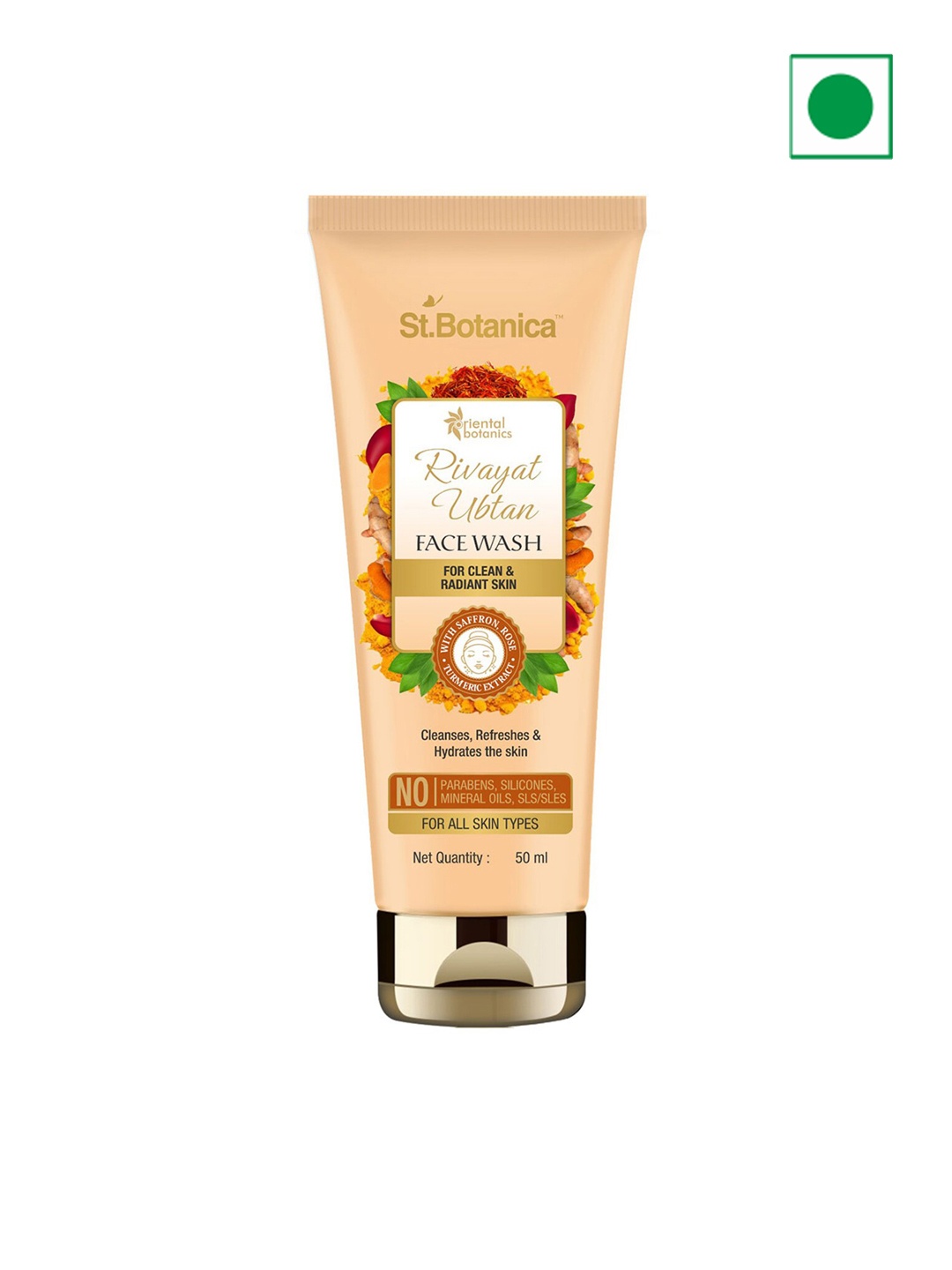 

Oriental Botanics Rivayat Ubtan Face Wash for Clean & Radiant Skin - 50 ml, Beige