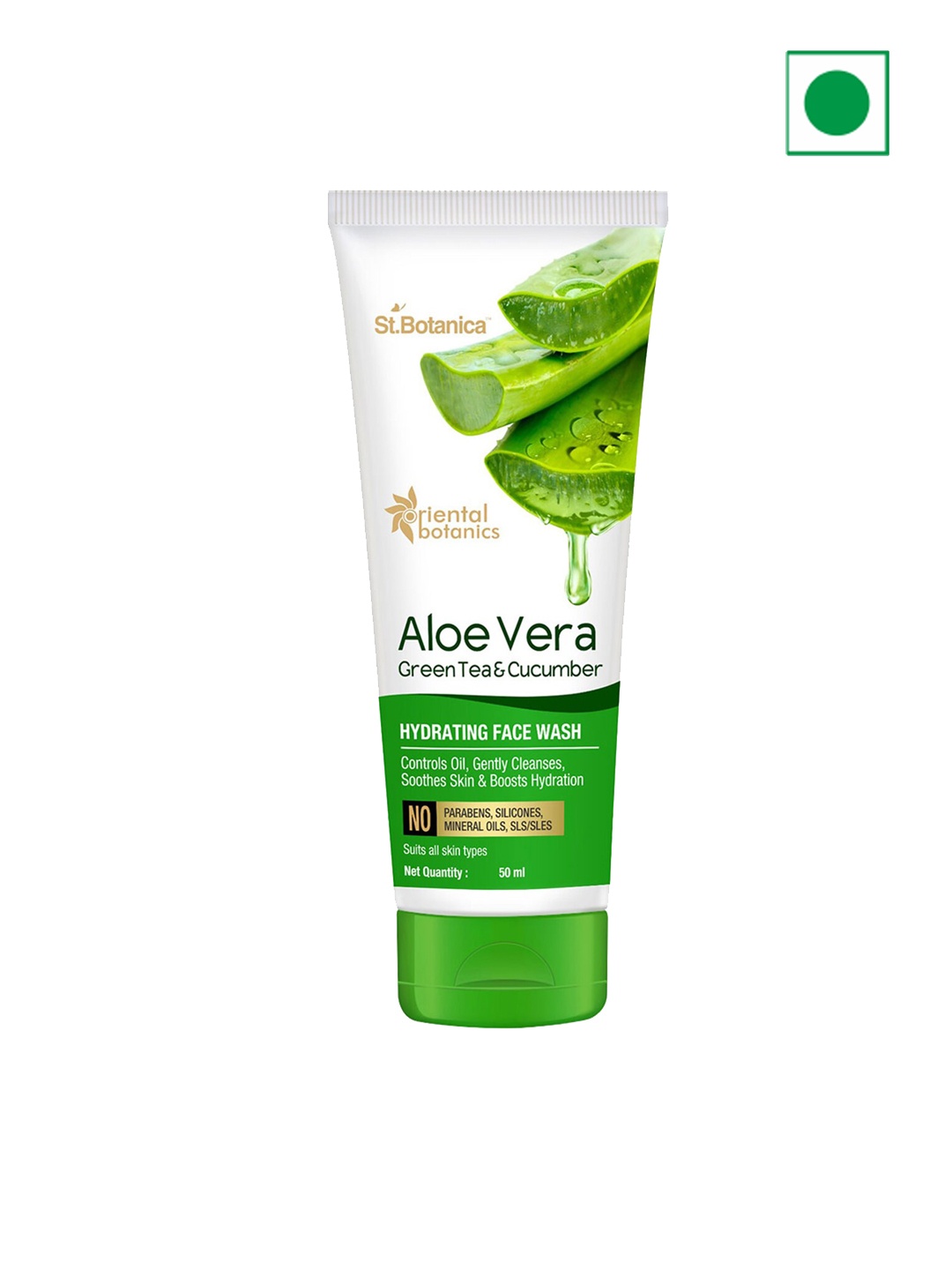 

Oriental Botanics Aloe Vera, Green Tea & Cucumber Hydrating Face Wash - 50 ml