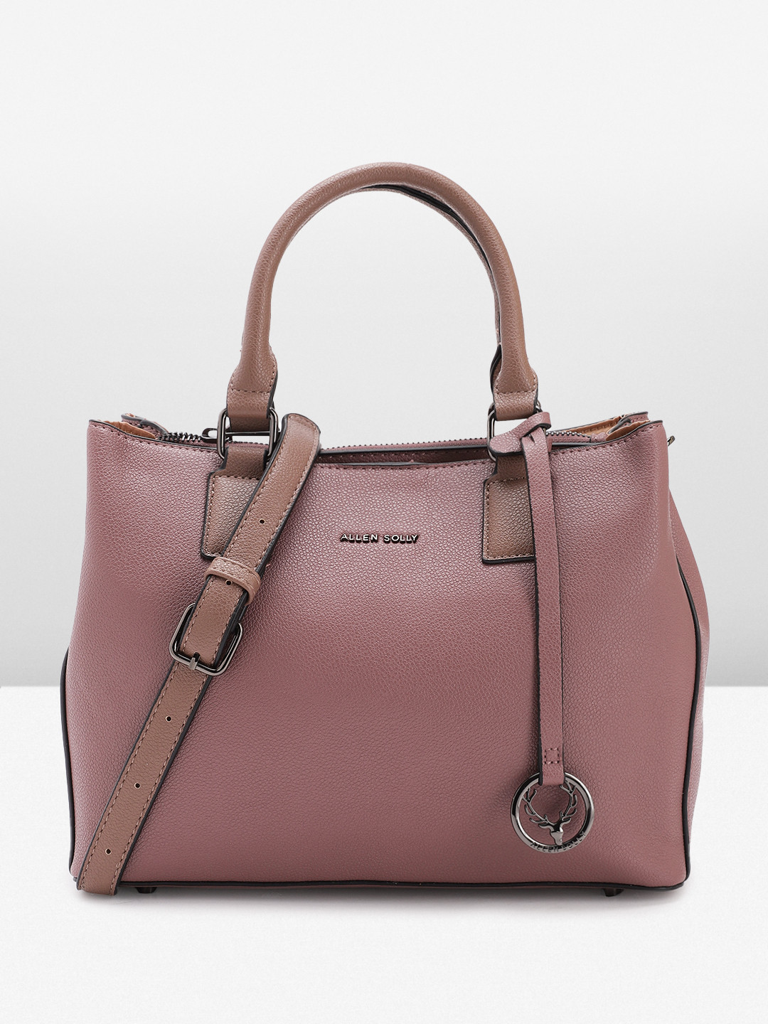 

Allen Solly Solid Handheld Bag, Pink