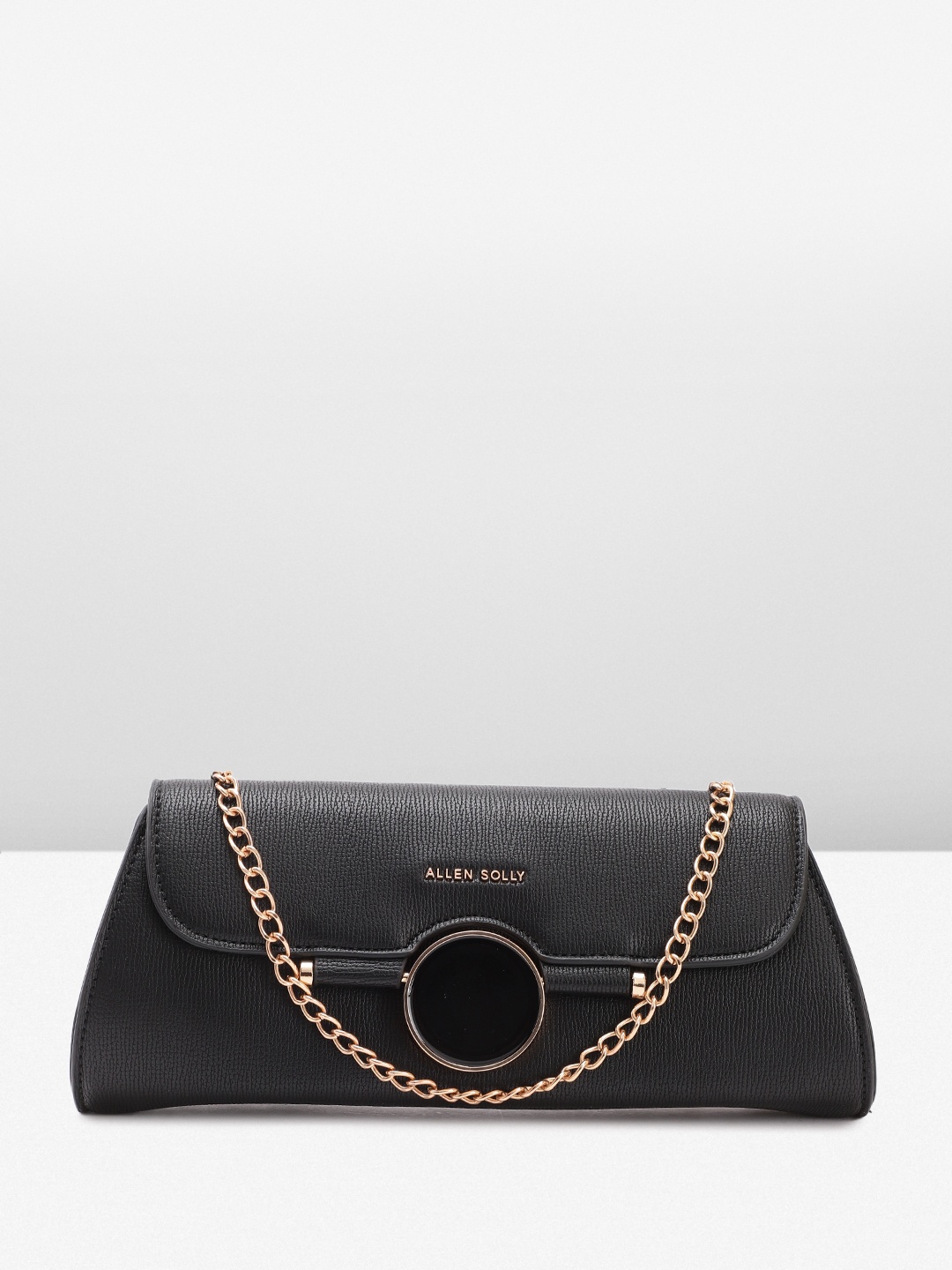

Allen Solly Textured PU Structured Sling Bag, Black