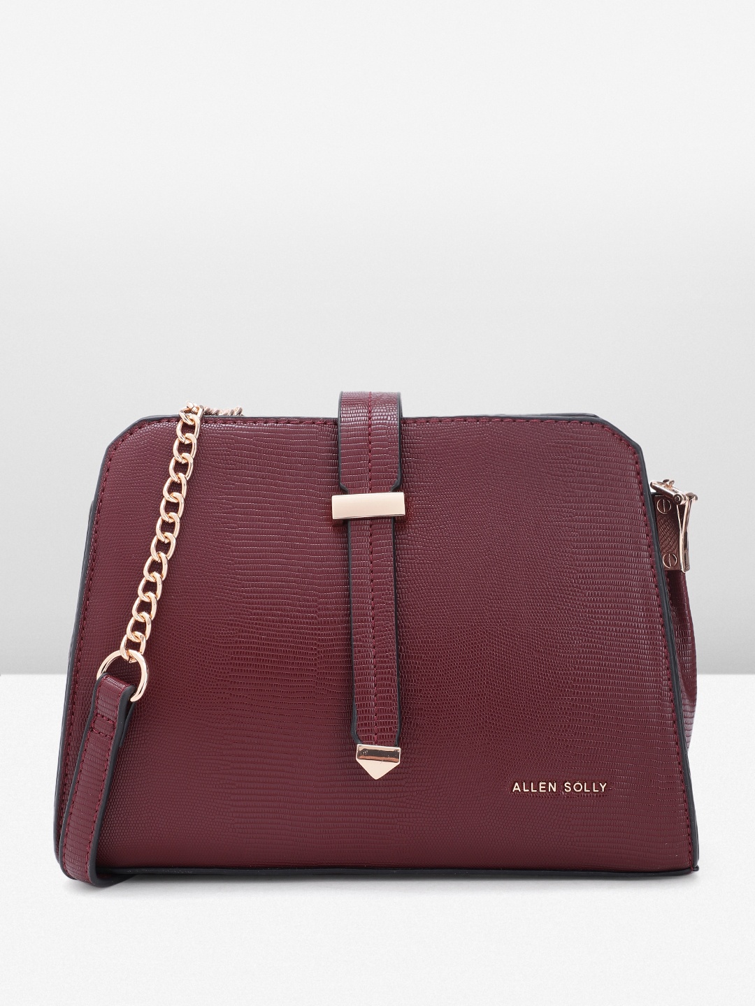 

Allen Solly Structured Sling Bag, Burgundy