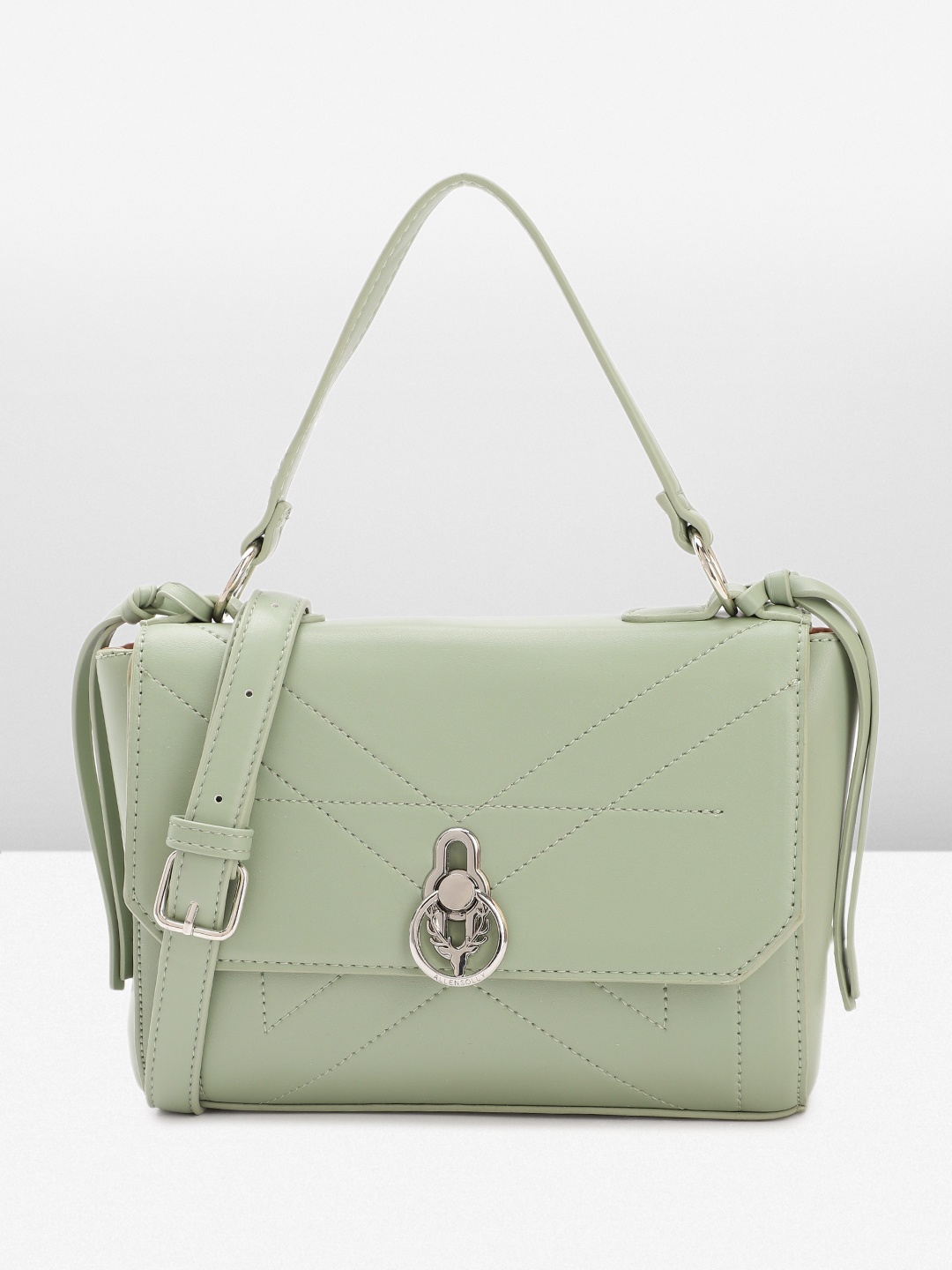 

Allen Solly Women Solid Satchel, Green