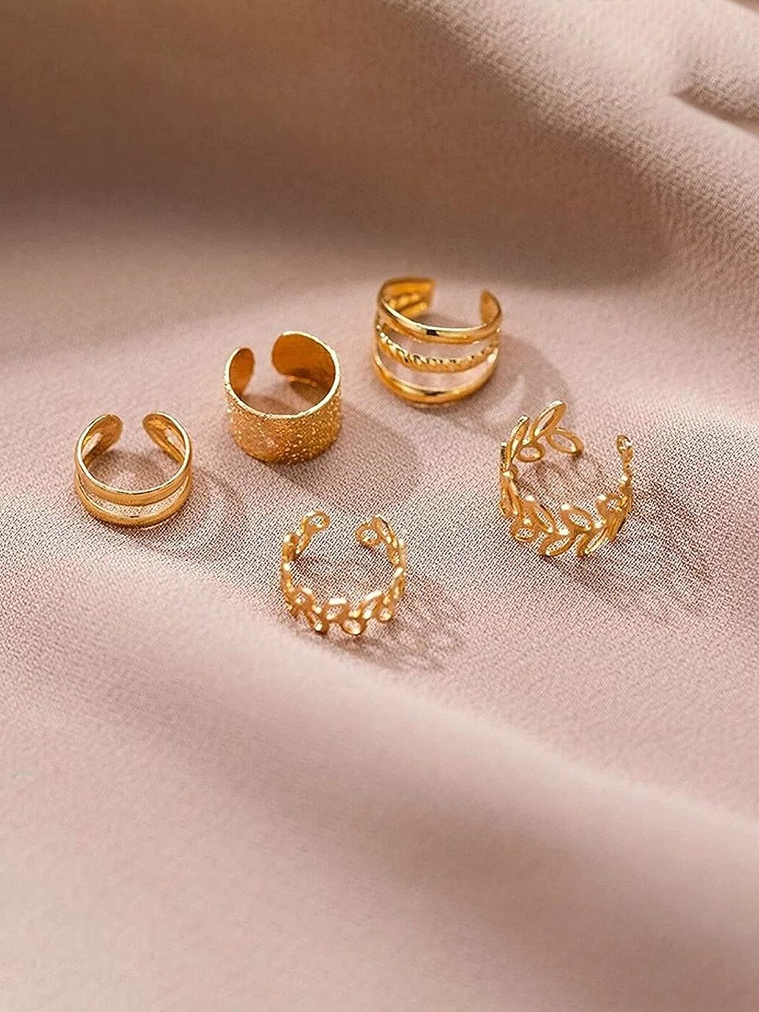 

ANNA CREATIONS Gold-Toned Contemporary Studs Earrings