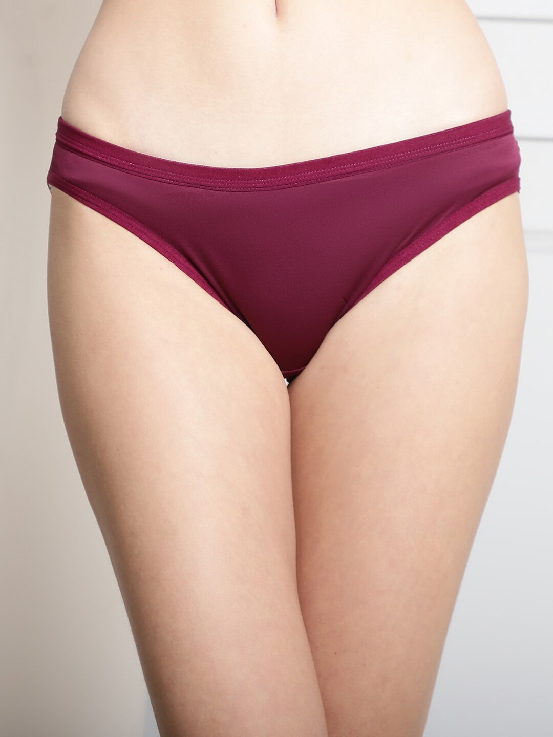 

PrettyCat Mid-Rise Bikini Briefs, Burgundy