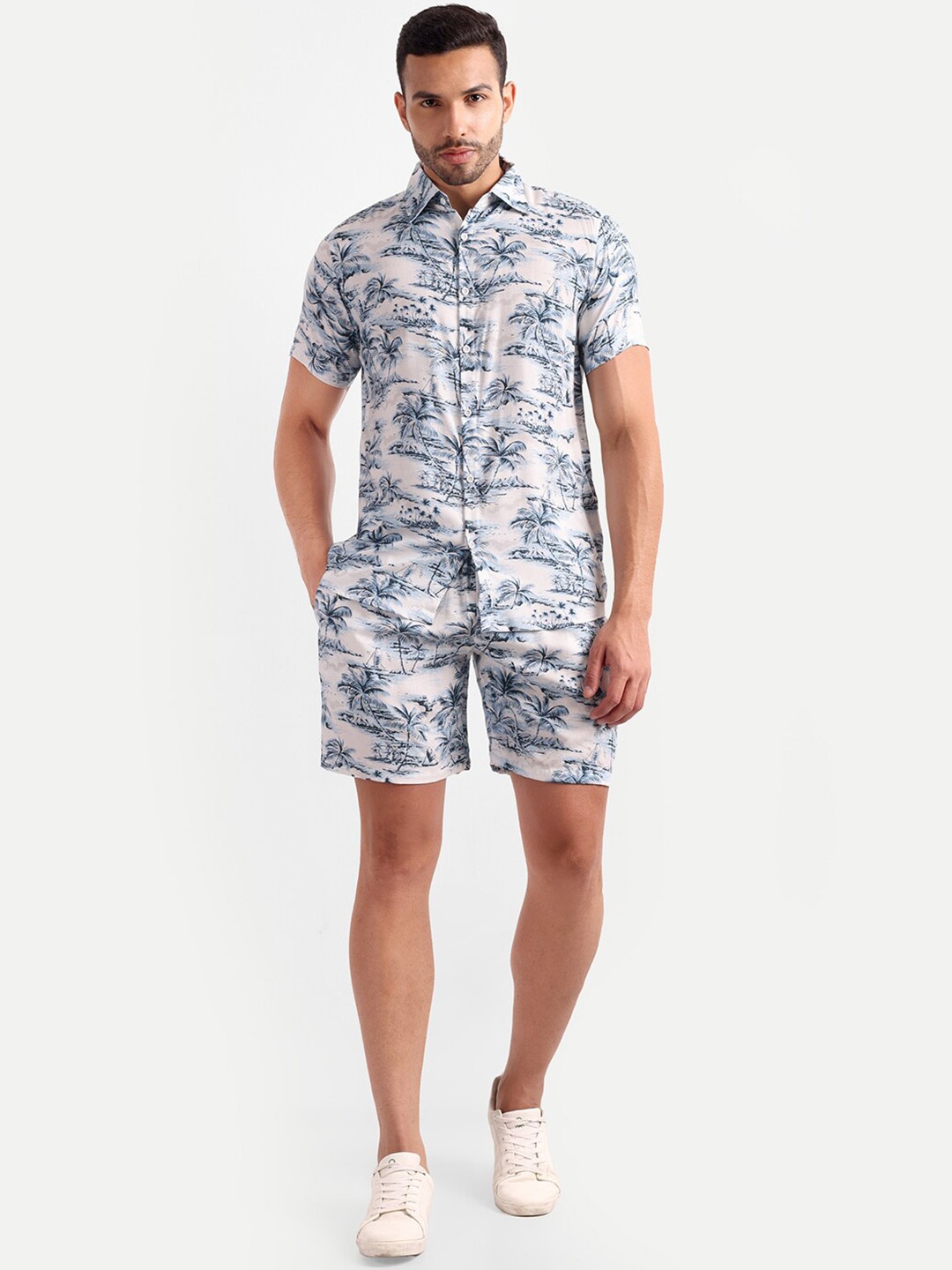 

Vida Loca Tropical Printed Co-Ords Set, White