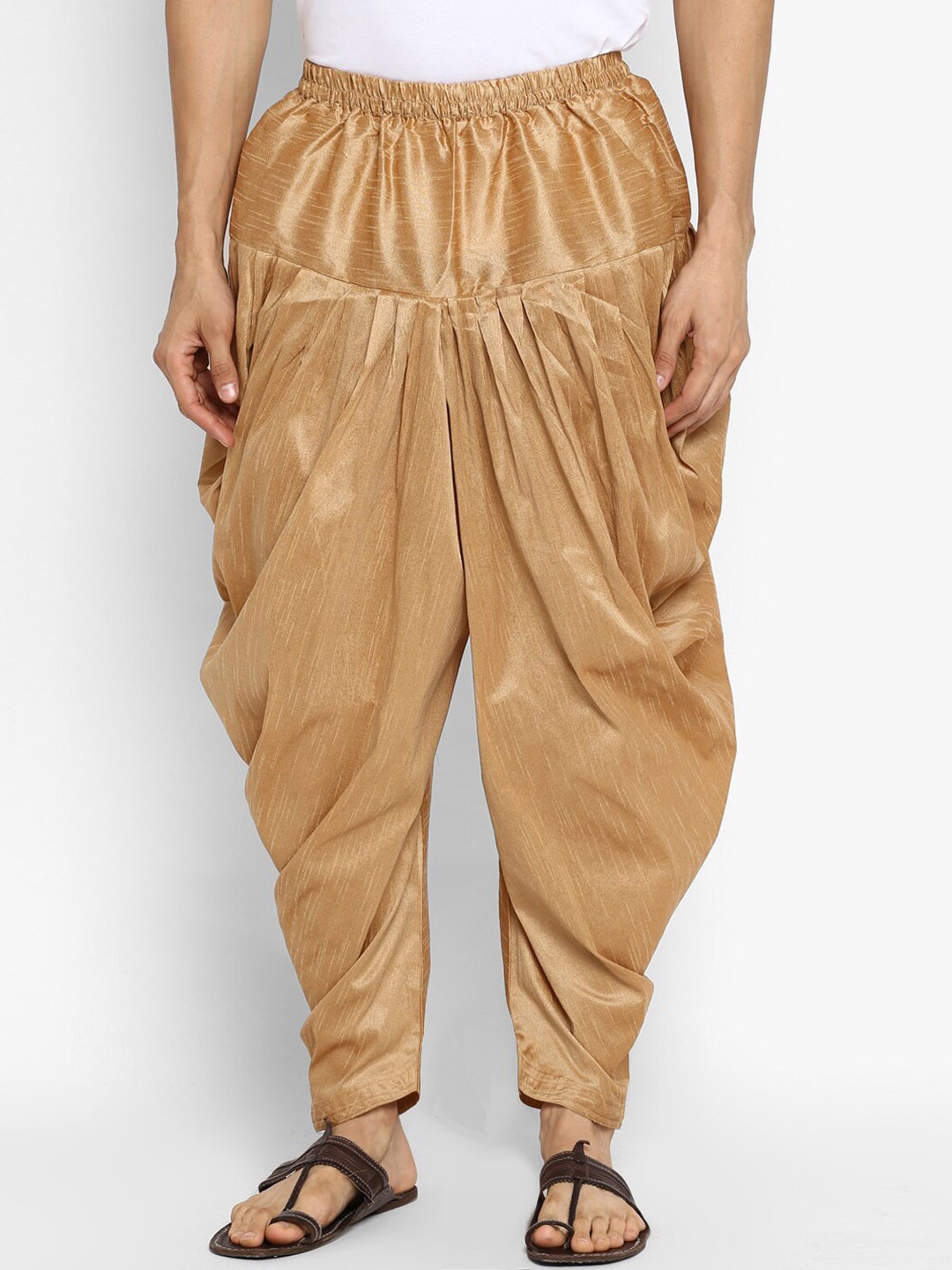 

ROYAL KURTA Men Mid-Rise Loose-Fit Salwar, Bronze