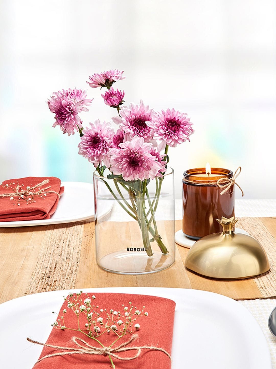 

BOROSIL Vision Borosilicate Transparent Glass Vase