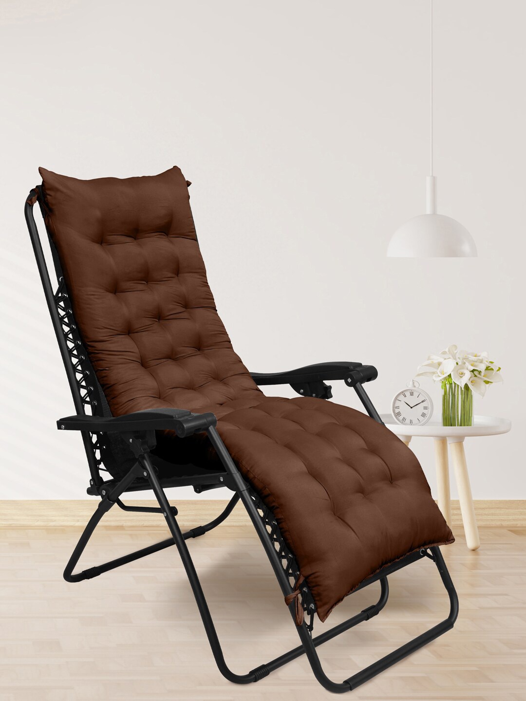 

RAASO Brown Cotton Long Chair Pad Cushion
