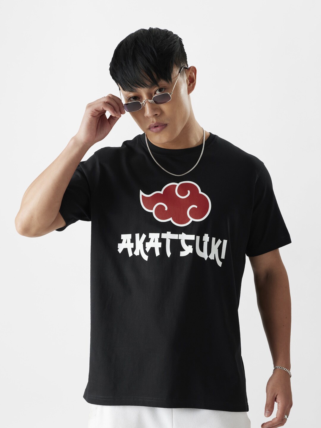 

The Souled Store Naruto Akatsuki Printed Pure Cotton T-Shirt, Black