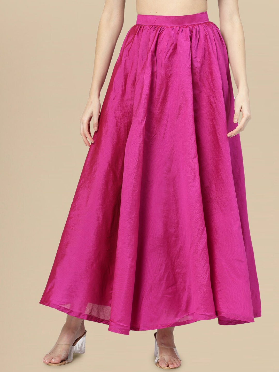 

DressBerry Ankle Length Flared Skirt, Magenta