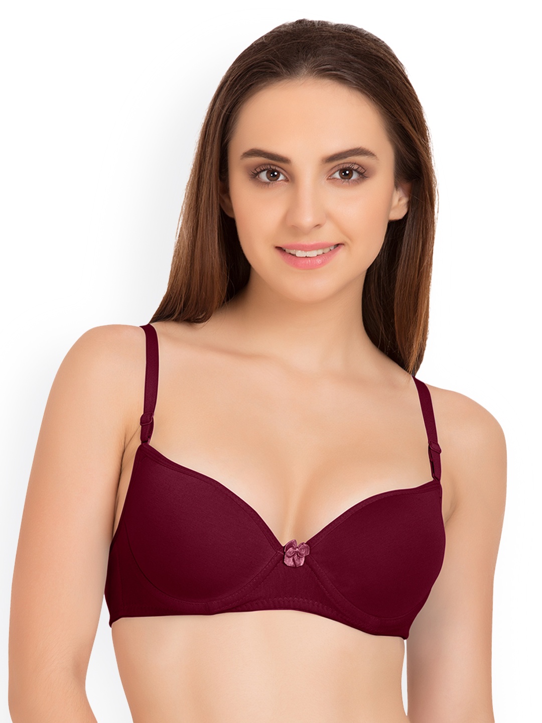 

Tweens Maroon Solid Underwired Lightly Padded Push-Up Bra TW_1704MG