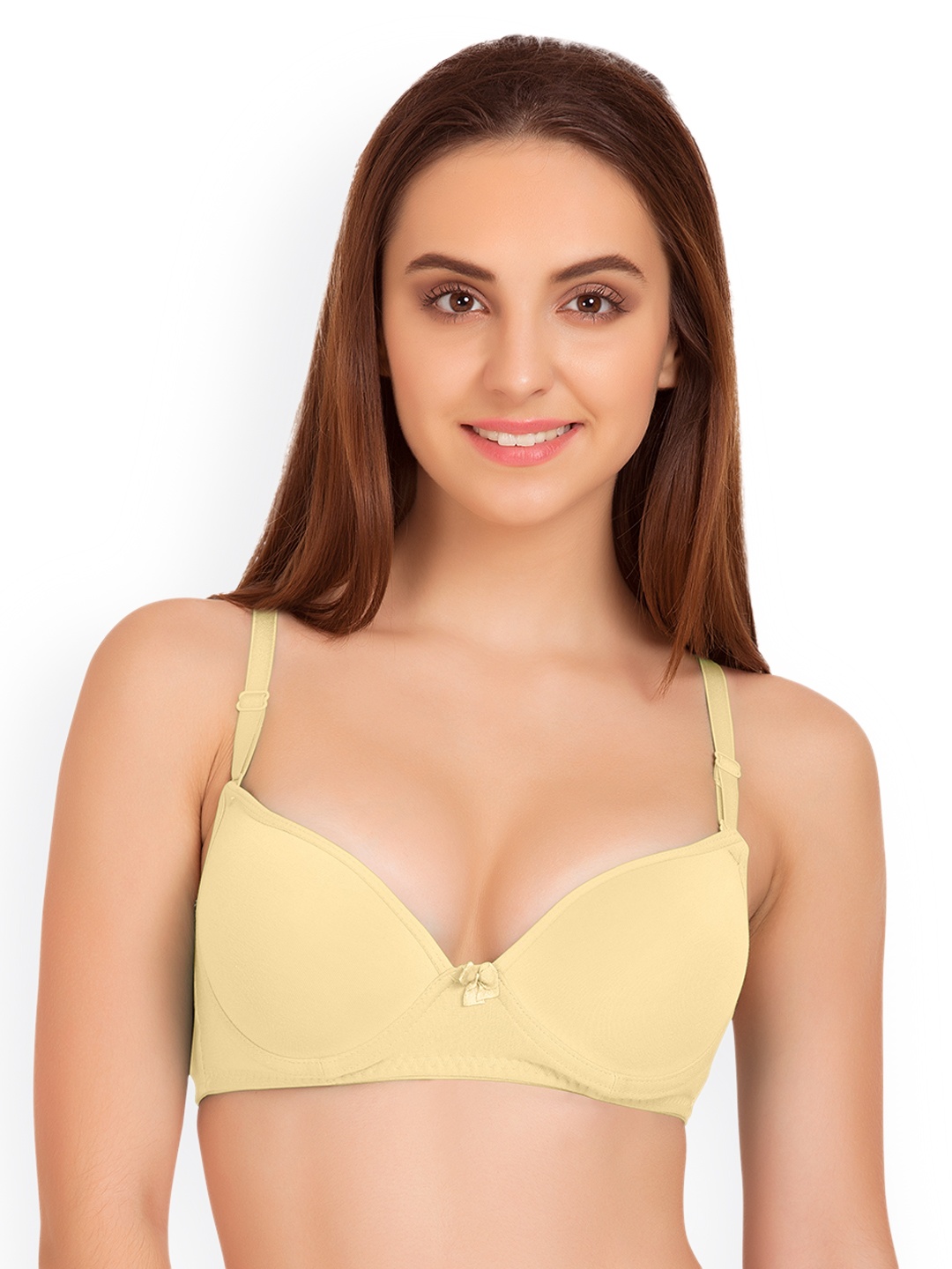 

Tweens Cream-Coloured Solid Underwired Lightly Padded Push-Up Bra TW_1704SK