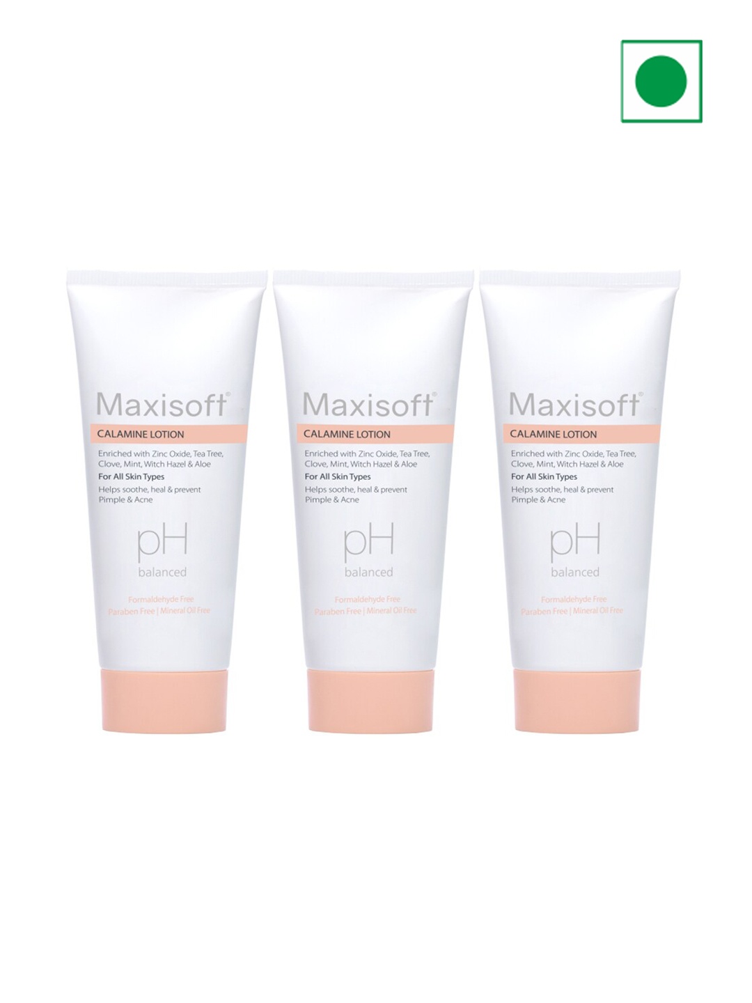 

Maxisoft Set of 3 Calamine Lotion with Tea Tree & Clove - 100 ml Each, White