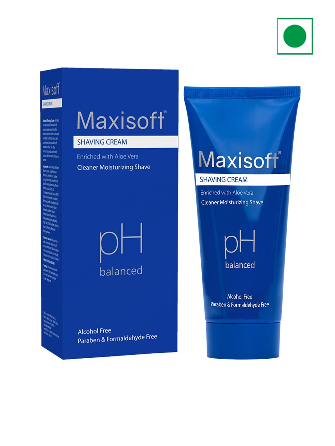 

Maxisoft Shaving Cream for Cleanser Moisturizing Shave with Aloe Vera - 100 g, Blue