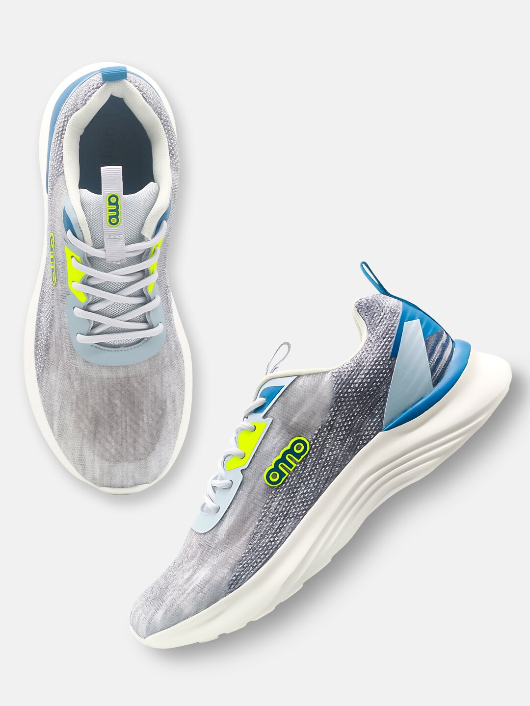 

AMP Men Mesh Knitted Running Shoes, Grey