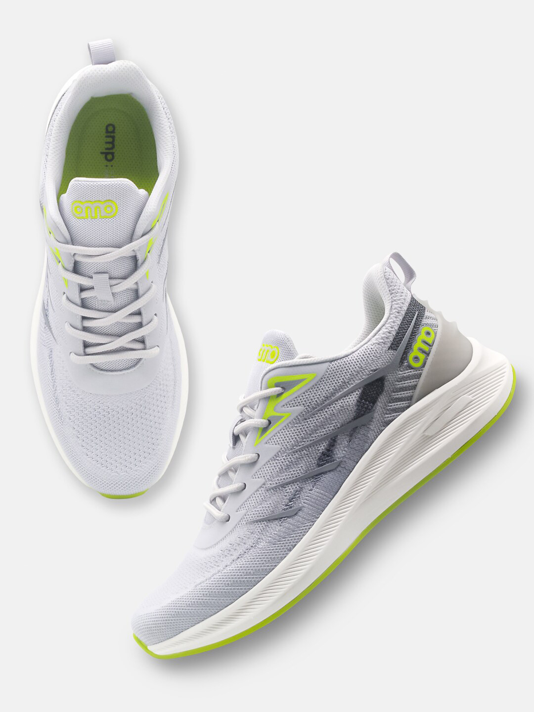 

AMP Men Lace-Up Training or Gym Shoes, Grey
