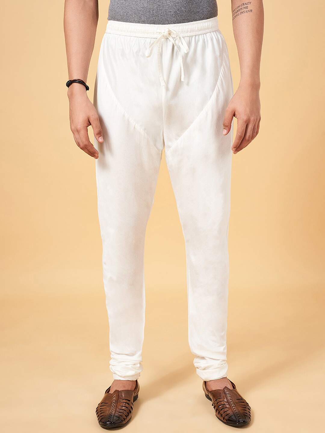 

indus route by Pantaloons Men Straight Fit Churidar, Off white