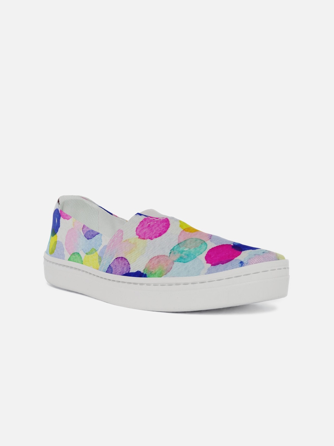 

LOKAIT The Sneakers Company Women Printed Canvas Slip-On Sneakers, Pink