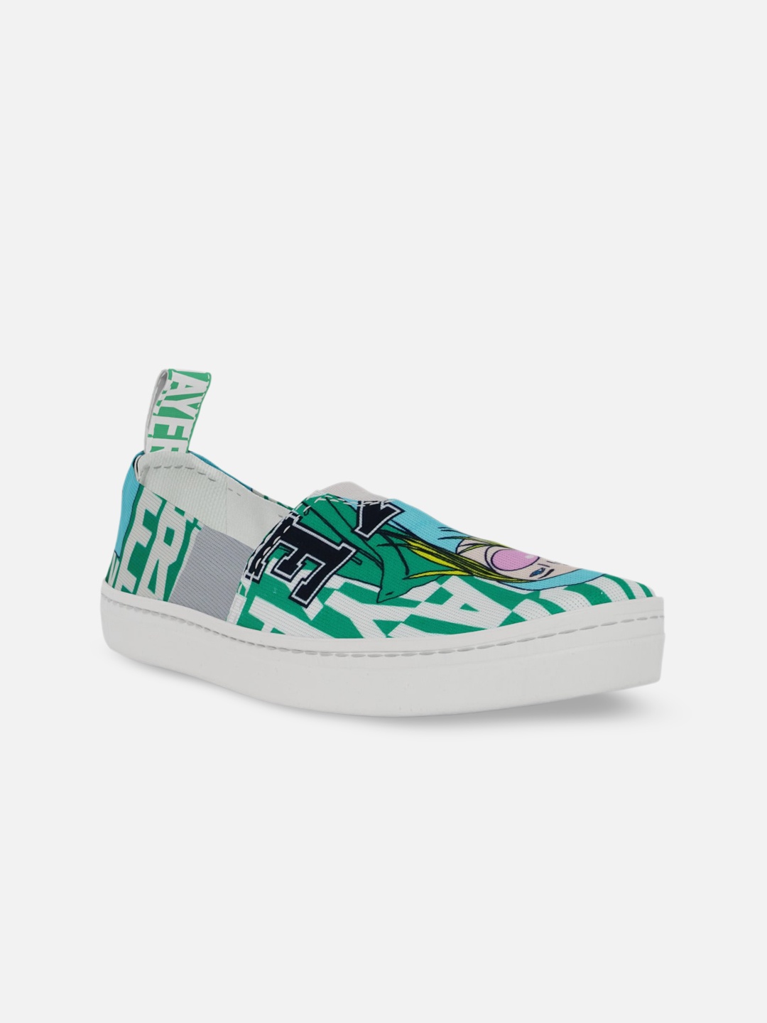 

LOKAIT The Sneakers Company Women Printed Canvas Slip-On Sneakers, Green