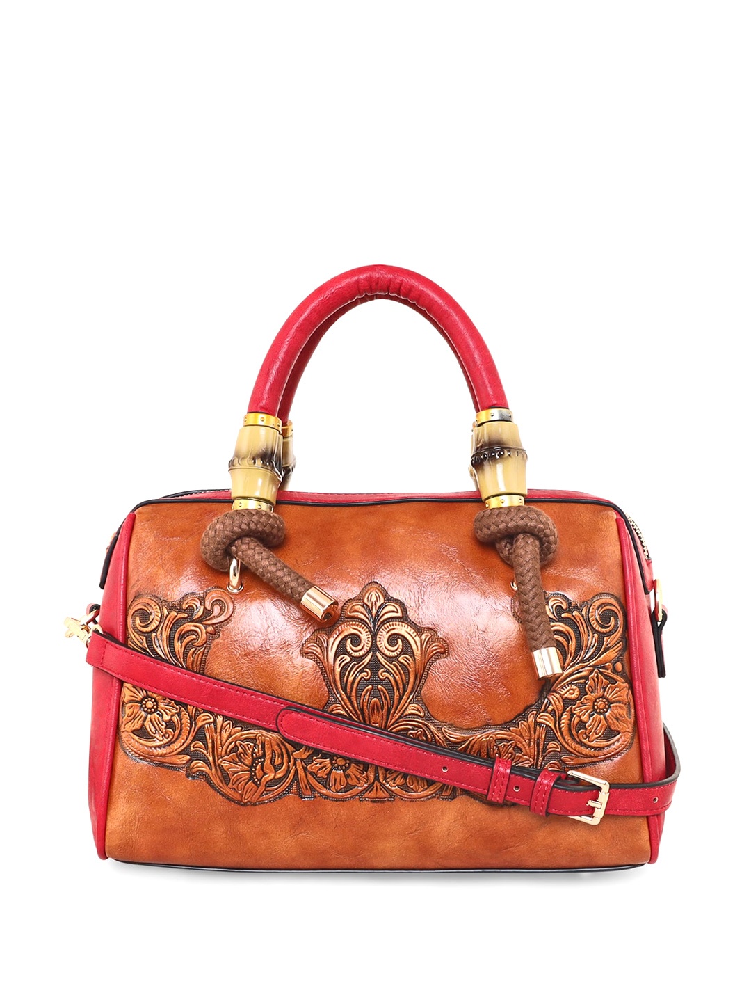 

ESBEDA Self Design PU Structured Handheld Bag, Brown