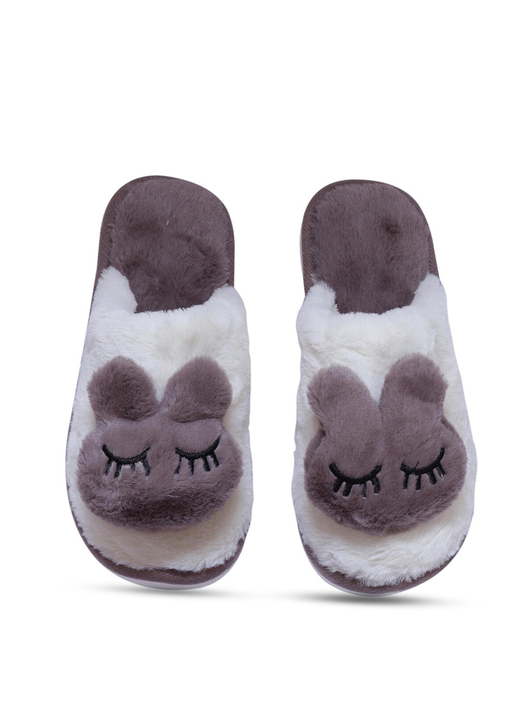 

Miscreef Women Teddy Warm Winter Fur Room Slippers, Brown