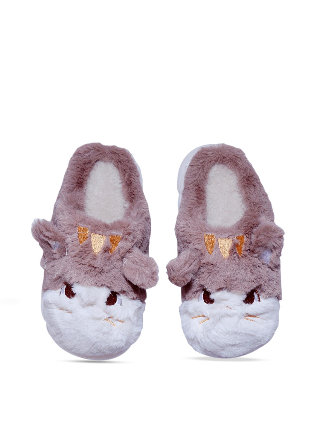 

Miscreef Women Cat Warm Winter Fur Room Slippers, Brown