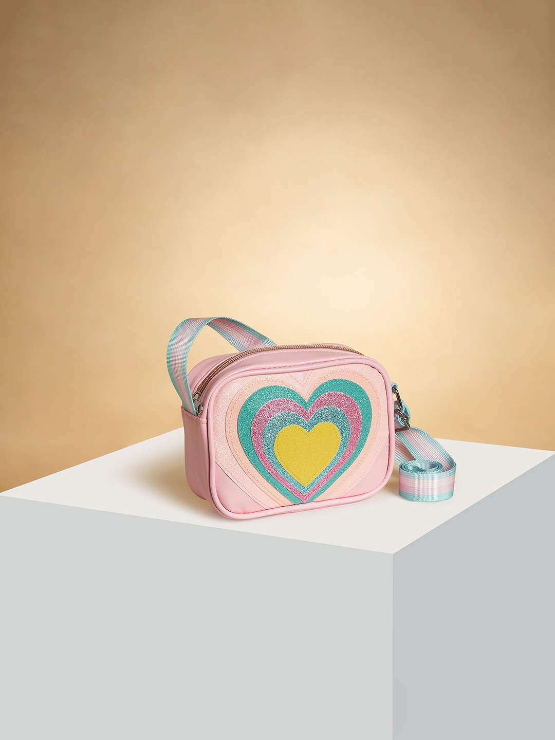 

Pantaloons Junior Girls Textured Structured Sling Bag With Embellished, Pink