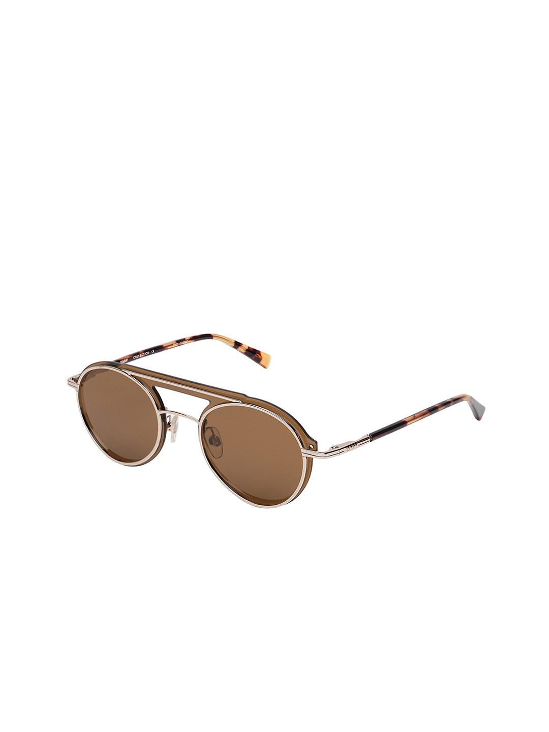 

BMW Unisex Full Rim Round Sunglasses B6544 10, Brown