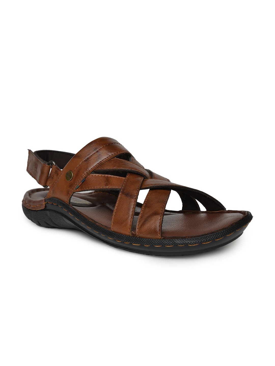 

Buckaroo Men Textured Leather Comfort Sandals, Tan