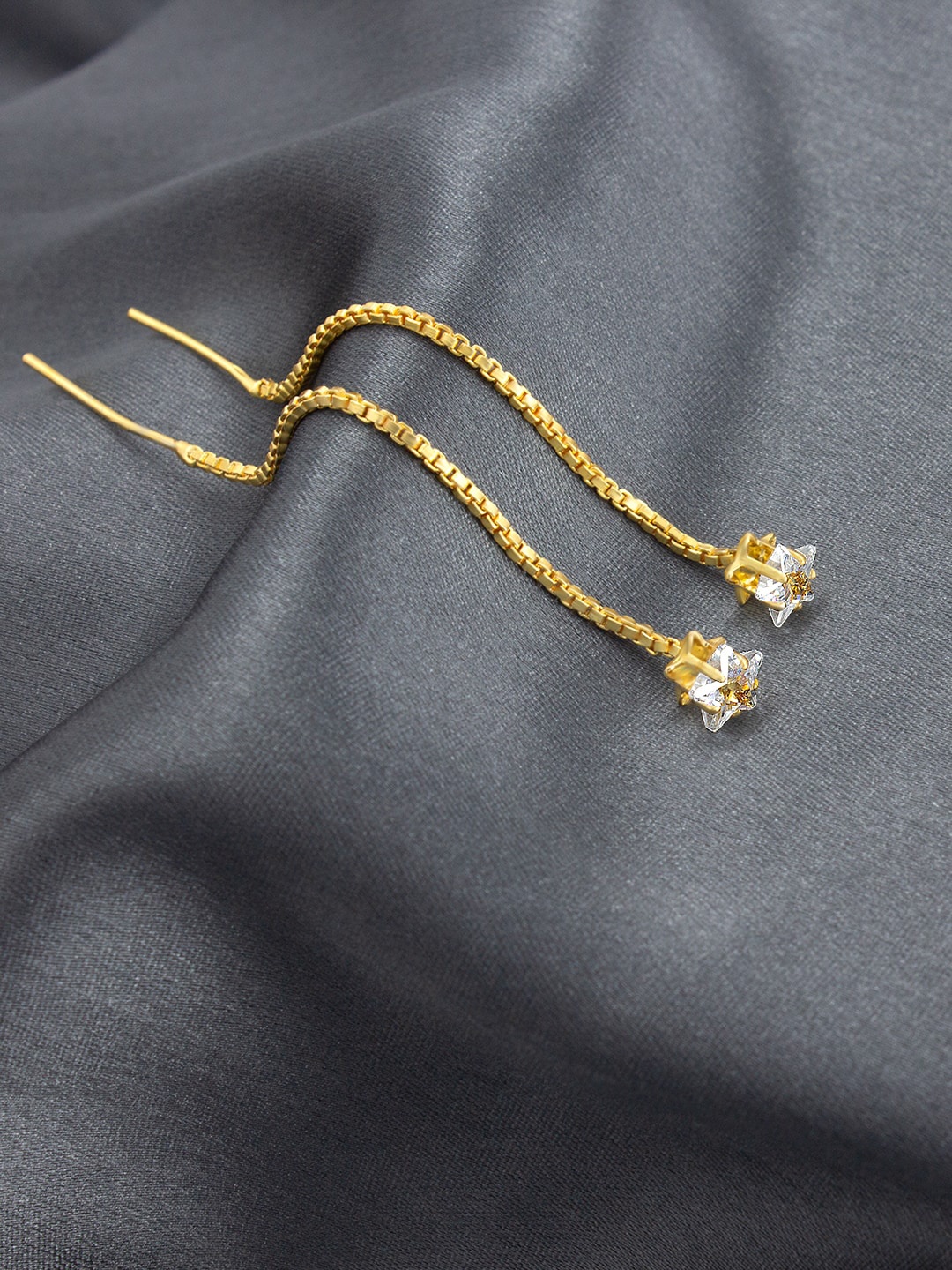 

PRIVIU Gold-Plated Geometric Hoop Earrings