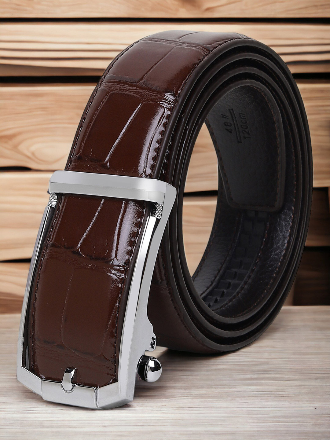 

INVICTUS Men PU Formal Belt, Brown
