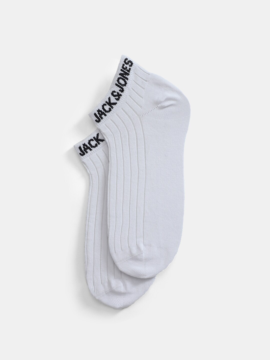 

Jack & Jones Men Pack Of 2 Striped Ankle-Length Socks, White