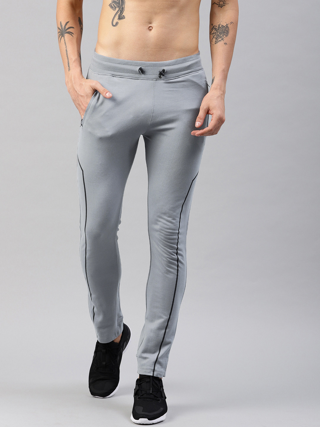 

HRX by Hrithik Roshan Men Grey Solid Sports Track Pants