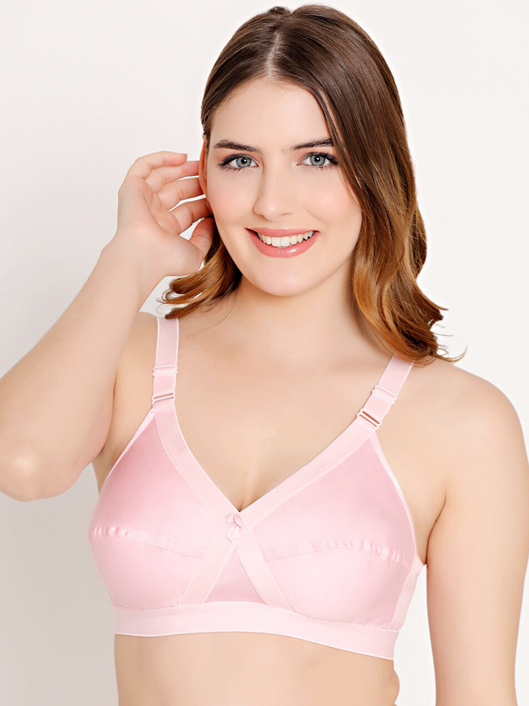

Bodycare Full Coverage Non Padded Everyday Bra With All Day Comfort, Pink