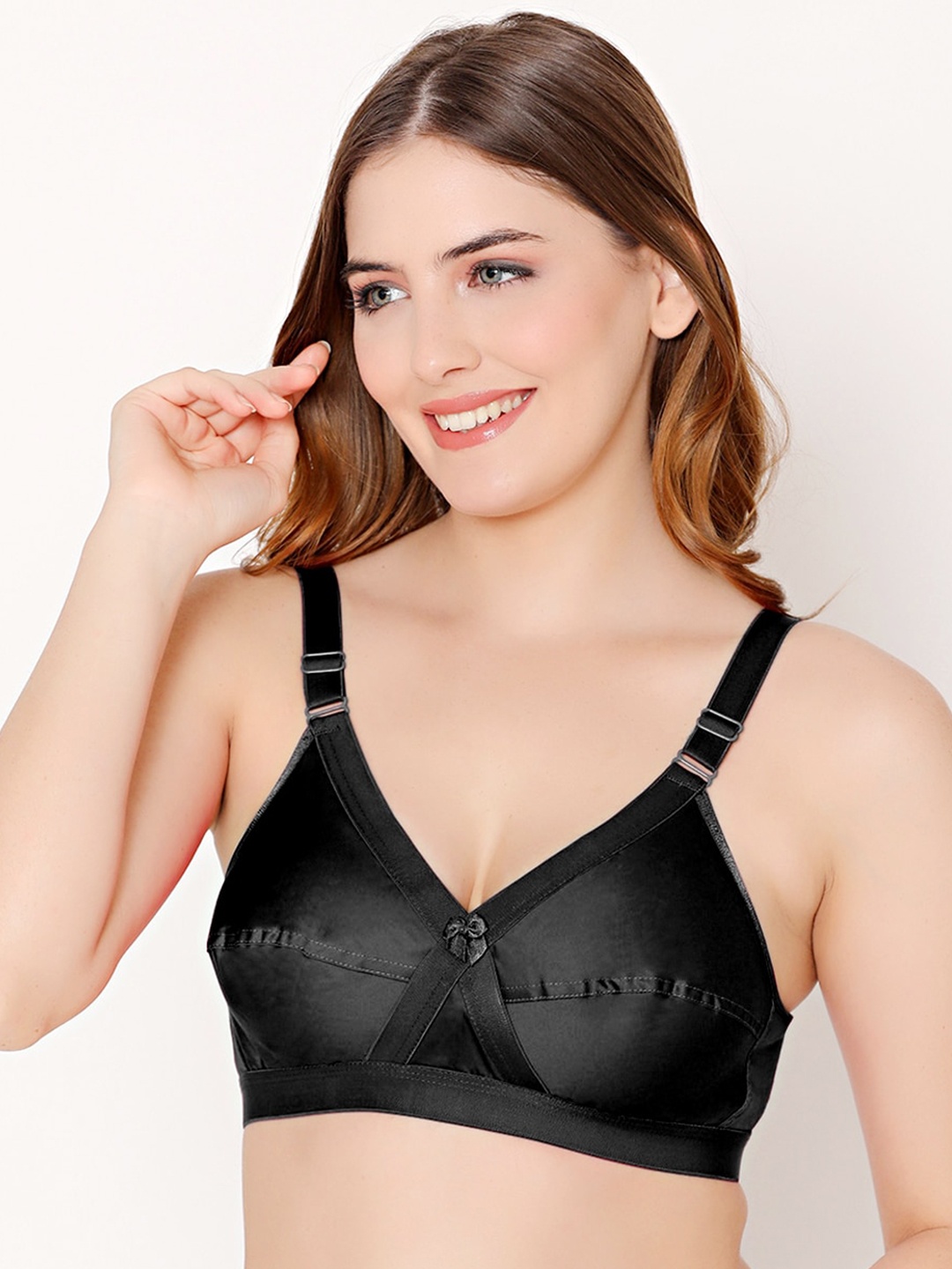 

Bodycare Full Coverage Non Padded Cotton Everyday Bra With All Day Comfort, Black