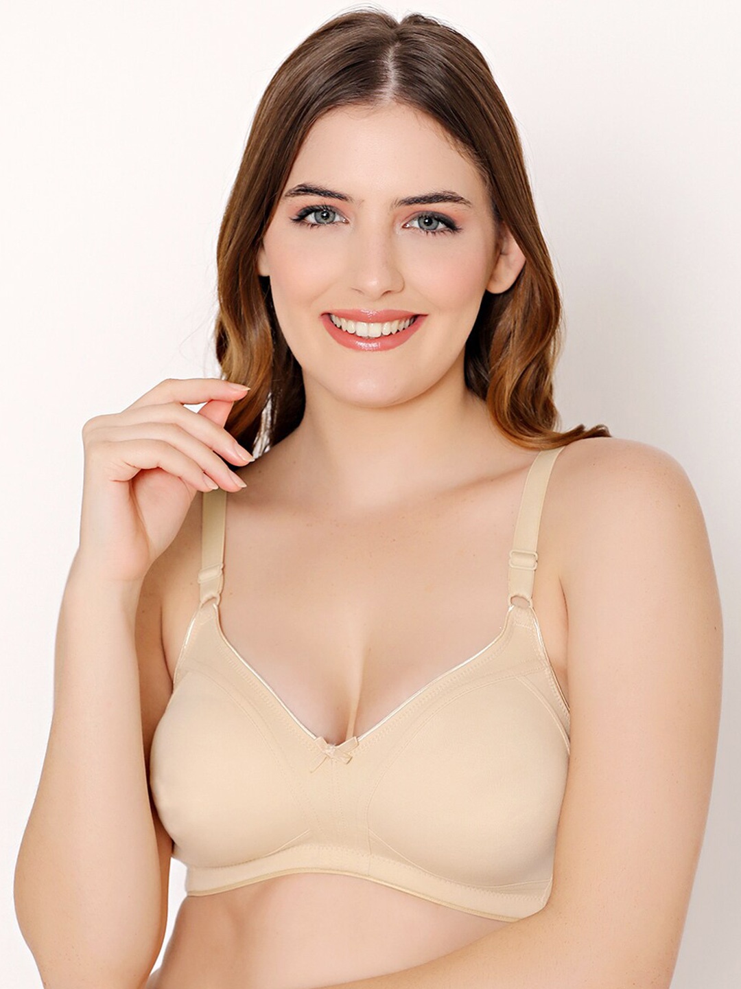 

Bodycare Full Coverage Non-Padded Non-Wired Everyday Bra With All Day Comfort, Beige