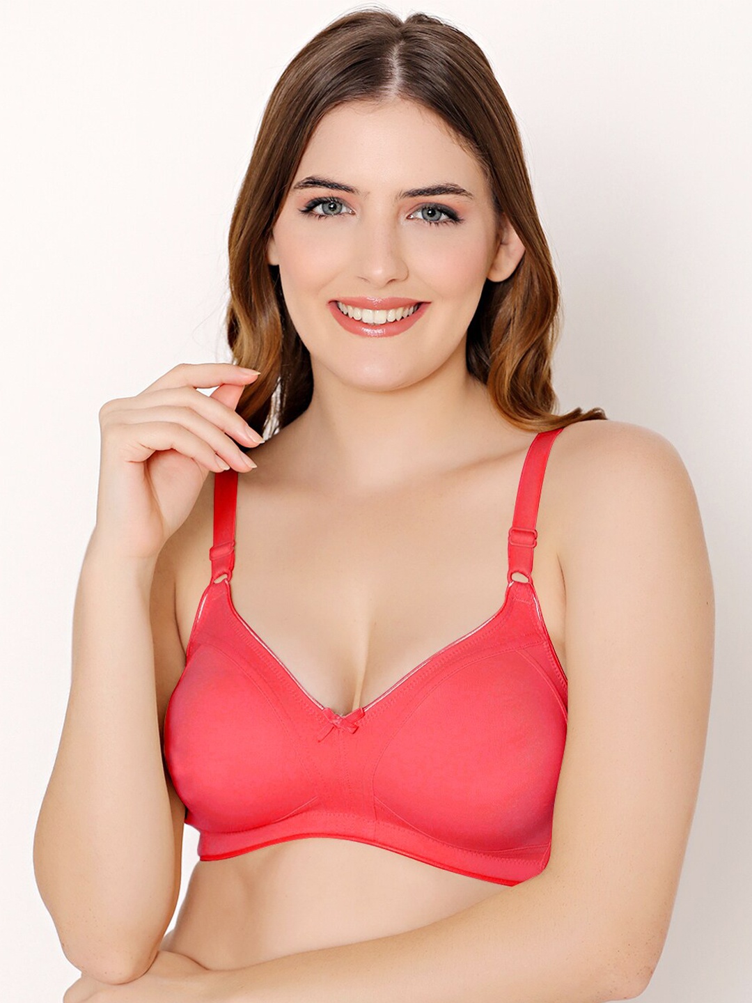 

Bodycare Full Coverage Non Padded Non-Wired Everyday Bra With All Day Comfort, Coral