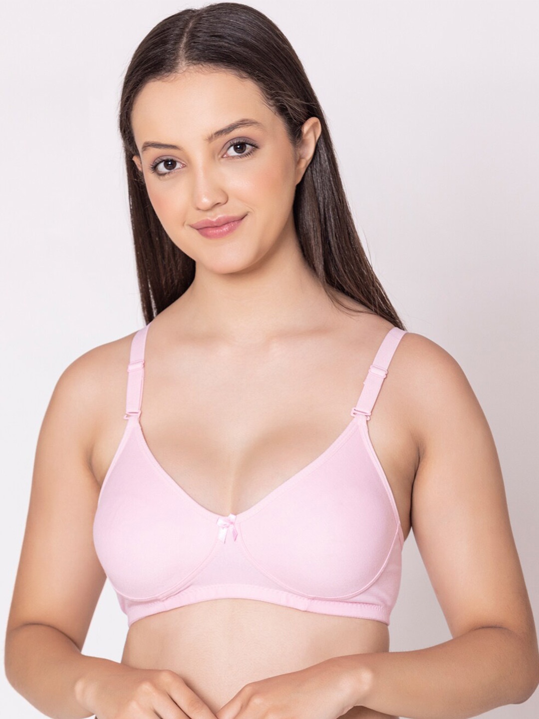 

Bodycare Half Coverage Non-Padded Non-Wired Everyday Bra With All Day Comfort, Pink