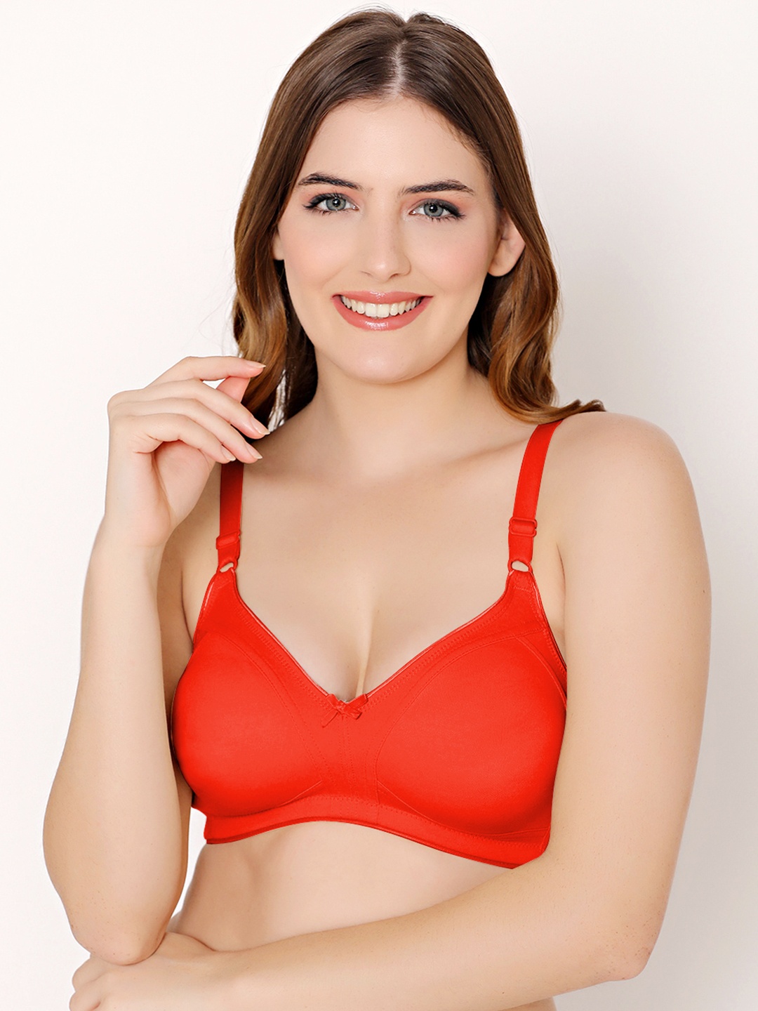 

Bodycare Full Coverage Bra With All Day Comfort, Red