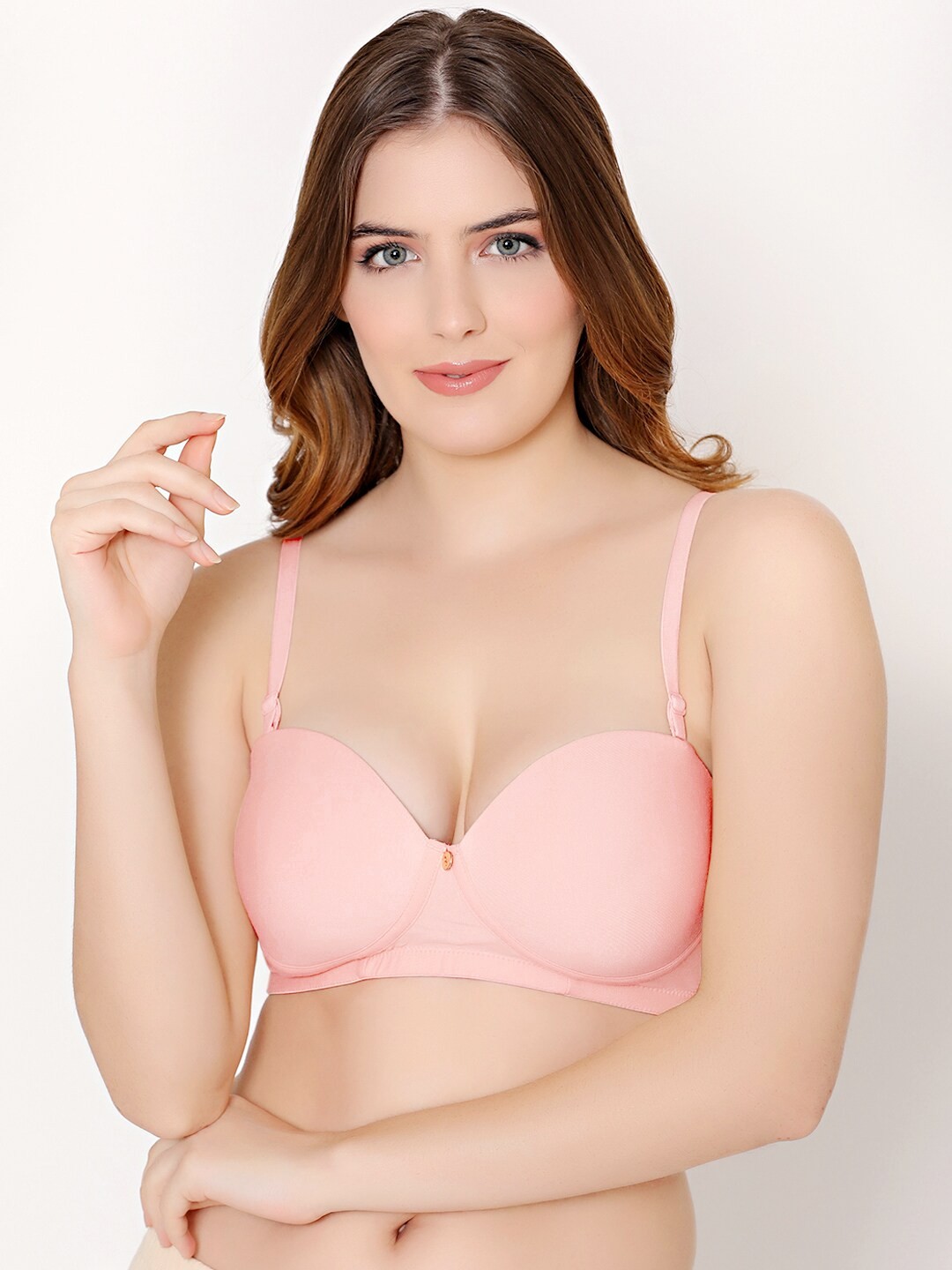 

Bodycare Full Coverage Heavily Padded Cotton T-shirt Bra With All Day Comfort, Pink