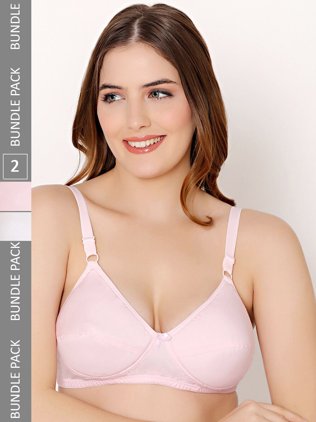 

Bodycare Pack Of 2 Full Coverage Heavily Padded Cotton Everyday Bra With All Day Comfort, White