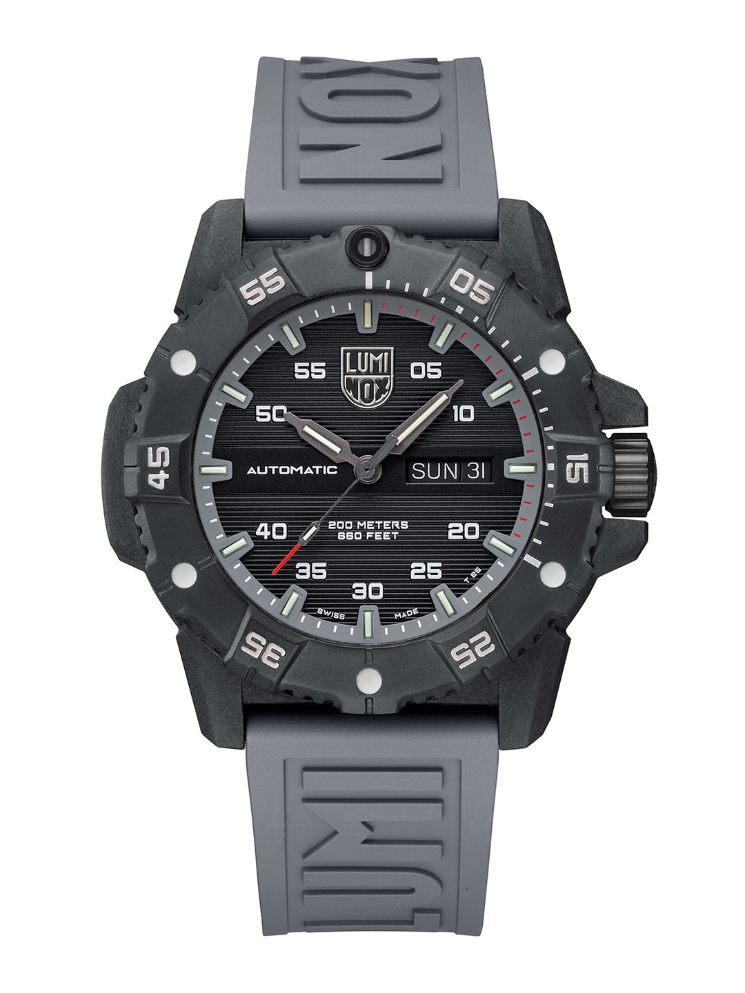 

Luminox Men Embellished Dial & Grey Bracelet Style Straps Analogue Watch-XS.3862, Black