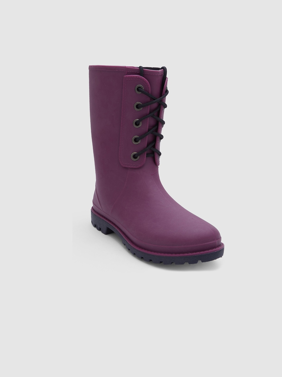 

Sole To Soul Women High-Top Rain Boots, Purple
